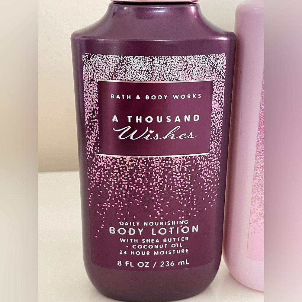 Bath & Body Works A Thousand Wishes Body Wash & Lotion Full Size Set with Tote - Picture 7 of 11
